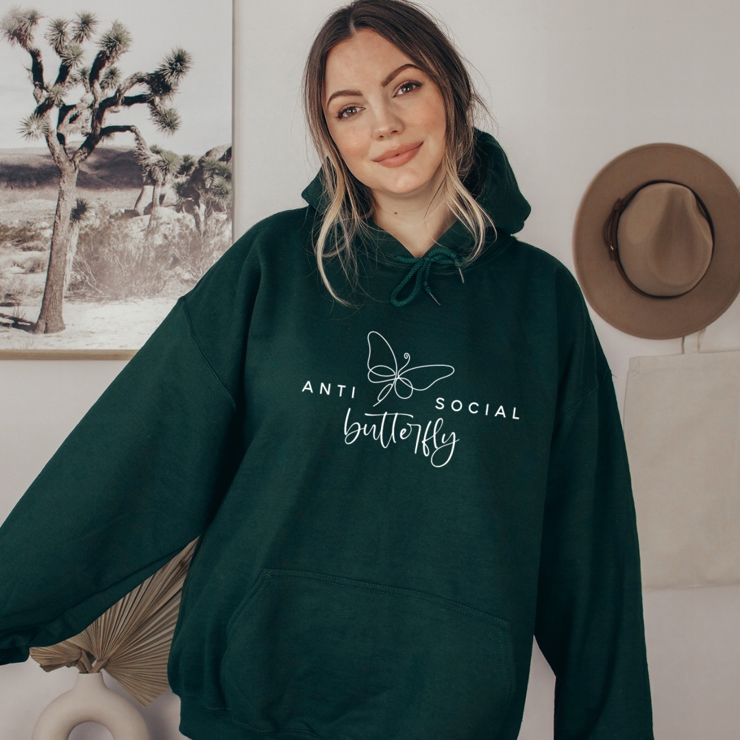 Anti Social Butterfly Hoodie Wild Melon